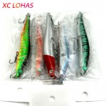 12cm 10g  Bent Minnow Fishing Lure Artificial Baits 3D Fish Eye Minow Lures Fake Bait High Imitation Swimbait Crankbait MI086