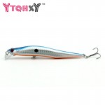 12cm 10g Bent Minnow Fishing Lure Artificial Baits 3D Fish Eye Minnow Lures Fake Bait High Imitation Swim bait Crankbait YE-63