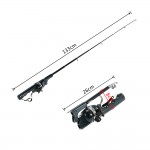 133cm Folding Mini Telescopic Fishing Pole Combo Fiberglass Fishing Rod Reel Lure Fishing Spinning Rod Fish Tackle Set + Line