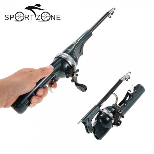 133cm Folding Mini Telescopic Fishing Pole Combo Fiberglass Fishing Rod Reel Lure Fishing Spinning Rod Fish Tackle Set + Line