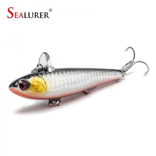 14.5g 9cm 1Pcs/lot Winter Fishing Hard Bait VIB With Lead Inside Ice Sea Fishing Tackle Diving Swivel Jig Wobbler Lure 5 Colors