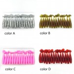 14Pcs/Lot 4cm/1.3g Lures Soft Bait Worms fishing lure with salt smell Hot Fishing Takcle Grub Artificial Lures Free Shipping 132