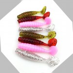 14Pcs/Lot 4cm/1.3g Lures Soft Bait Worms fishing lure with salt smell Hot Fishing Takcle Grub Artificial Lures Free Shipping 132