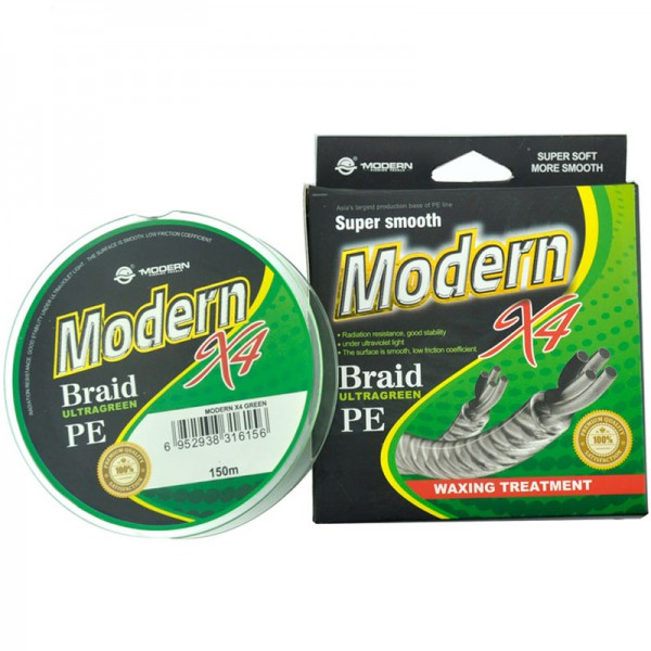 150M Green 4XMODERN Box Modern Fishing Brand Japan Super Strong PE Multifilament Braided Fishing Line Strands Braided Wires