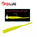 15pcs a lot  Afishlure single tail soft bait 38mm 0.36g root fishing soft bait artificial Lure plastic worm maggot bait 