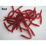 160pcs Smell Red Worm Lures 6cm /0.5g Soft Lure Bait Carp Fishing Lure Set Artificial Lure Fishing Tackle  Luminous