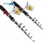 1.65M Fishing Rod Portable Foldable Travel Spinning Fishing Rod Carbon with 1000 Series Sea Fishing Reel Rod Combo Fishing Set