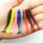 16Pcs/Lot  5cm/1g Lures Soft Bait Worms fishing lure with salt smell Hot Fishing Takcle Grub Artificial Lures Free Shipping 131