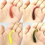 16Pcs/Lot  5cm/1g Lures Soft Bait Worms fishing lure with salt smell Hot Fishing Takcle Grub Artificial Lures Free Shipping 131