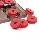 16pcs Foam Winding Board Fishing Line Shaft Bobbin Spools Tackle Box Red Utility Line Box Fishing Tackle Boxes