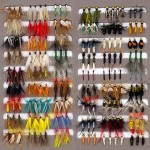 180 pcs Wet Dry Nymph Fly Fishing Flies Set Fly Lure Kit hand tied Flies for Trout Pike grayling