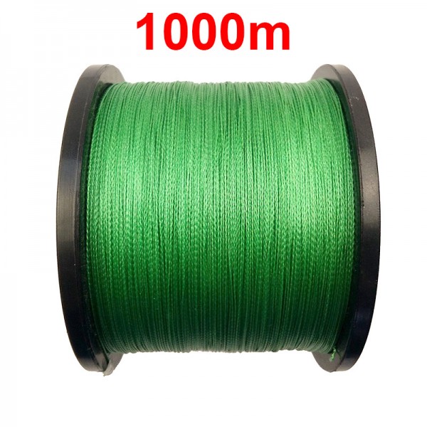 1PC 1000m 1100 Yards 100% PE Braided Fishing Line Green 4 Strands Braid Multifilament Super Strong Fishing Lines 15LB-100LB