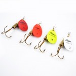 1PC 4 Color Size0-Size5 Fishing Hard Lure Bait Leurre Peche Mepps Spoon Fishing Tackle Vissen Pesca Acesorios