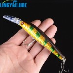 1PCS 4 COLORS 12.5cm 14g Hard Fishing Lures Plastic Minnow Crankbaits Treble Hooks Artificial Bait