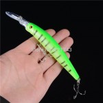 1PCS Long Minnow Fishing Lure 14.5cm 14.7g Artificial Bait wobblers shone vibrator For Fishing Y077