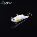 1PCS Metal VIB Fishing Wobblers 3D Eyes Bait Treble Hooks Fishing Lures 5.5cm 10g Good Quality Crankbait