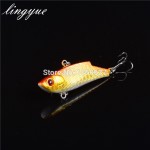 1PCS Metal VIB Fishing Wobblers 3D Eyes Bait Treble Hooks Fishing Lures 5.5cm 10g Good Quality Crankbait