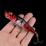 1PCS New Hard Poper Fishing Lure 9.5cm 12g Topwater Fish Baits 4# Hooks Tackle 