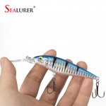 1PCS Super Quality  5 Colors 11cm 10.5g Hard Bait Minnow Fishing lures Bass Fresh Salt water 4#hook