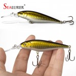 1PCS Super Quality  5 Colors 11cm 10.5g Hard Bait Minnow Fishing lures Bass Fresh Salt water 4#hook