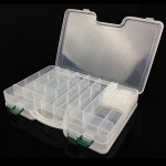 1Pc Hot sale PP Material Multi Functional Box  29.5*22*6cm Plastic Double-layer Fish Lure Fishing Tackle Hooks Box Case