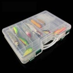 1Pc Hot sale PP Material Multi Functional Box  29.5*22*6cm Plastic Double-layer Fish Lure Fishing Tackle Hooks Box Case