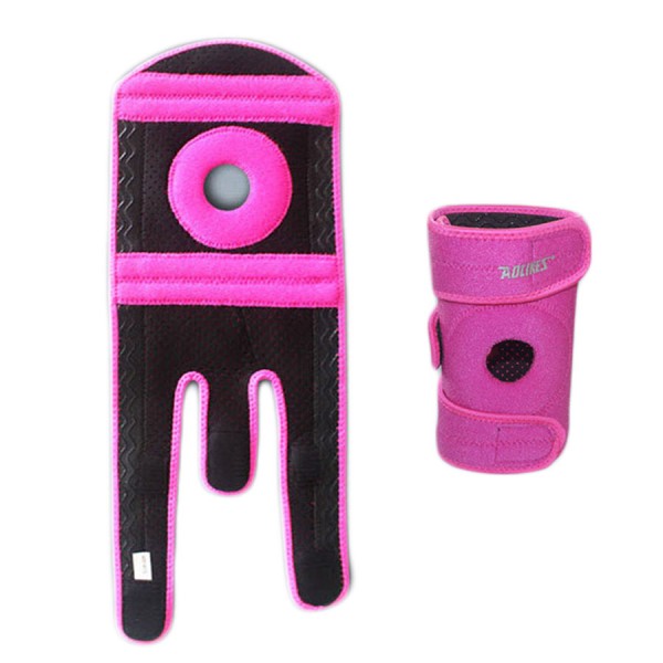 1Pc Sports Guard Leg Knee Support Brace Wrap Protector Cycling Basketball Volleyball Badminton Knee Pads Pink Right Leg Z22007