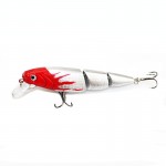 1Pcs 3 Sections Top Water Minnow Fishing Lures Swimbait Jointed Hook Crankbait 10.5cm Crazy wobblers fishing tackle YE-248