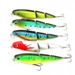 1Pcs 3 Sections Top Water Minnow Fishing Lures Swimbait Jointed Hook Crankbait 10.5cm Crazy wobblers fishing tackle YE-248