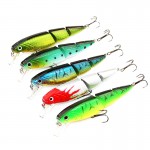 1Pcs 3 Sections Top Water Minnow Fishing Lures Swimbait Jointed Hook Crankbait 10.5cm Crazy wobblers fishing tackle YE-248