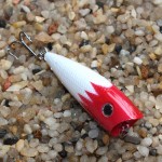 1Pcs 6cm 6.5g Top water Fishing Lures Popper Lure Crankbait Minnow Hooks 8# Swimming Crank Baits YE-236