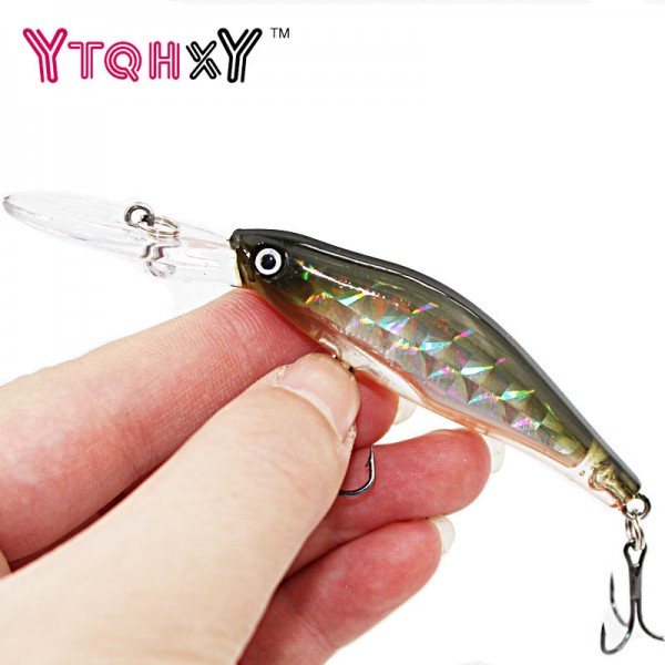 1Pcs 9.5cm 7g Wobblers Fishing Tackle 3D Eyes Minnow Fishing Lure Swim Crank Bait 6# hook fishing tackle YE-247