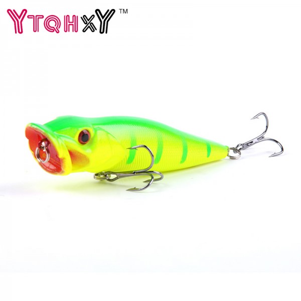 1Pcs 9cm 13g High Quality Floathing Lure Topwater Popper Fishing Lure Hard Bait Plastic Fishing Tackle Crankbait 5 Colors YE-20