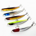 1pcs Fishing Tackle Hard Minnow Lure Artificial Bait Fishing Lure with 2 Fish Hook 9cm/8.3g Mixed 5 color Free Shipping YE-80