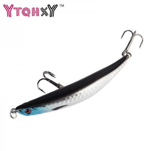 1pcs Fishing Tackle Hard Minnow Lure Artificial Bait Fishing Lure with 2 Fish Hook 9cm/8.3g Mixed 5 color Free Shipping YE-80