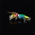 1pcs Hard Bee Fishing Lures 4.5cm/3.6g with Wing Fishing Tackle 3D Eyes Bait  6# Treble Hooks Lure