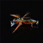 1pcs Hard Bee Fishing Lures 4.5cm/3.6g with Wing Fishing Tackle 3D Eyes Bait  6# Treble Hooks Lure