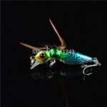 1pcs Hard Bee Fishing Lures 4.5cm/3.6g with Wing Fishing Tackle 3D Eyes Bait  6# Treble Hooks Lure