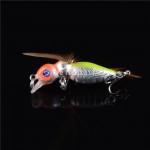 1pcs Hard Bee Fishing Lures 4.5cm/3.6g with Wing Fishing Tackle 3D Eyes Bait  6# Treble Hooks Lure