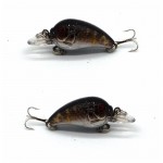 1pcs lowest price small Fat Wobbler Fishing Lures Crank 4.5cm/1.77in 4.2g/0.15oz  Rock Fishing Hard Bait Hooks #10