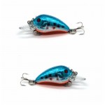 1pcs lowest price small Fat Wobbler Fishing Lures Crank 4.5cm/1.77in 4.2g/0.15oz  Rock Fishing Hard Bait Hooks #10