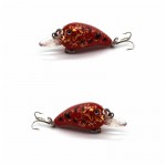 1pcs lowest price small Fat Wobbler Fishing Lures Crank 4.5cm/1.77in 4.2g/0.15oz  Rock Fishing Hard Bait Hooks #10