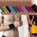 2 Piece Sports Wristband Brace Wrap Bandage Gym Running Sport Sweat Band Safety Wrist Support Badminton Terry Cloth Cotton