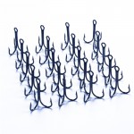 20 Pcs 2# 4# 6# 8# High Carbon Steel Fishing Hook  Fishhooks Durable Pesca Jig Treble Hooks with Hole Carp Fishing Tackle Box