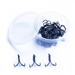 20 Pcs 2# 4# 6# 8# High Carbon Steel Fishing Hook  Fishhooks Durable Pesca Jig Treble Hooks with Hole Carp Fishing Tackle Box