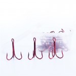 20 Pcs/lot 2# 4# 6# 8# High Carbon Steel Fishing Hook Red color Pesca Jig Treble Hooks with Plastic Box Fishing Tackle Box