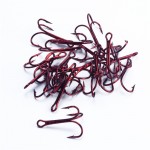 20 Pcs/lot 2# 4# 6# 8# High Carbon Steel Fishing Hook Red color Pesca Jig Treble Hooks with Plastic Box Fishing Tackle Box