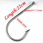 20/0 Large Ocean Ultra Strong Shark Tuna Hook Big Game Stainless Steel Thick Wire Barbed Ocean Boat Sea Peche Fishing Hook