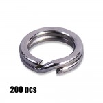 200pcs 3, 3.5, 4, 4.5, 5, 5.5, 6, 7.5 mm Stainless Steel Heavy Duty Split Rings Terminal Tackle Fishing Accesssories