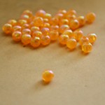 200pcs/lot Fishing Accessories Orange Beads 5mm Round Rigs Making Hard Floating Fishing Beads Fishing Tackle free shipping